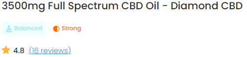 3500mg Full Spectrum CBD Oil - Diamond