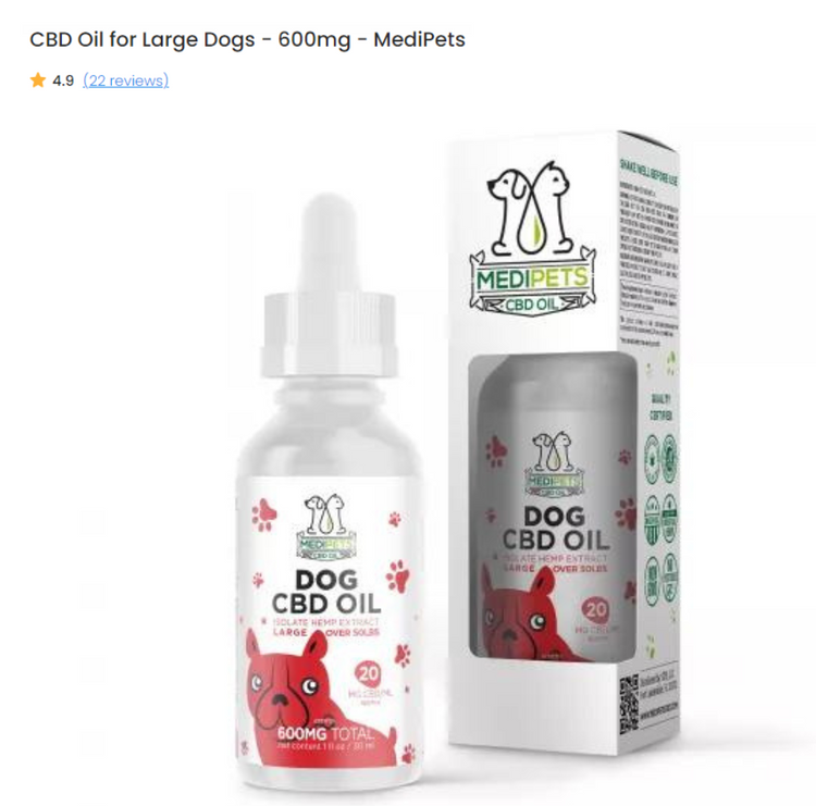 CBD Oil for Large Dogs - 600MG - MediPets