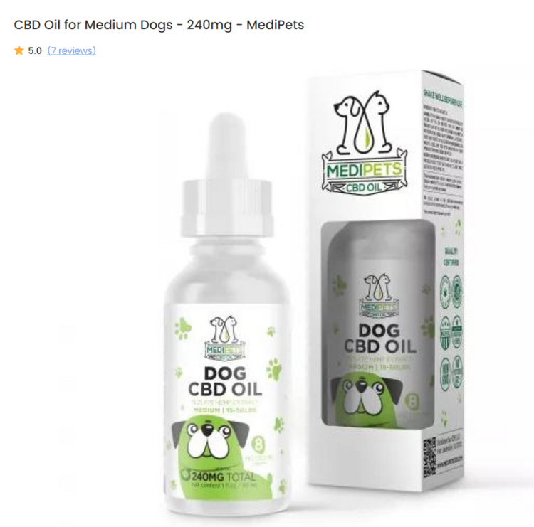 CBD Oil for Medium Dogs - 240MG - MediPets