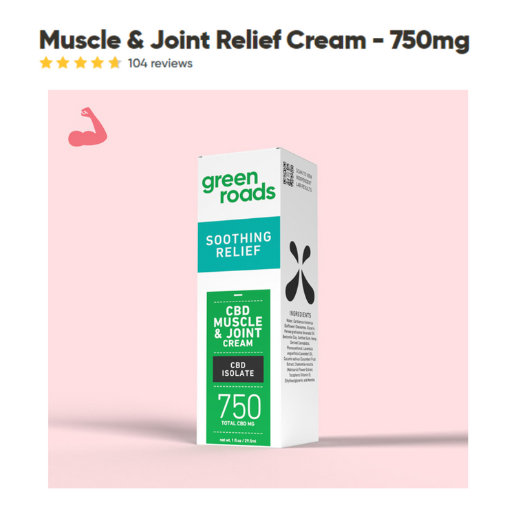 CBD Relief - Isolate Cream (750mg) - Pharmacist formulated - Green Roads