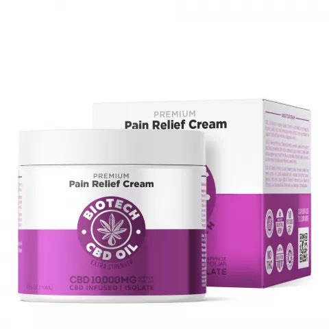 10,000mg CBD Relief Cream - 4oz - Biotech CBD