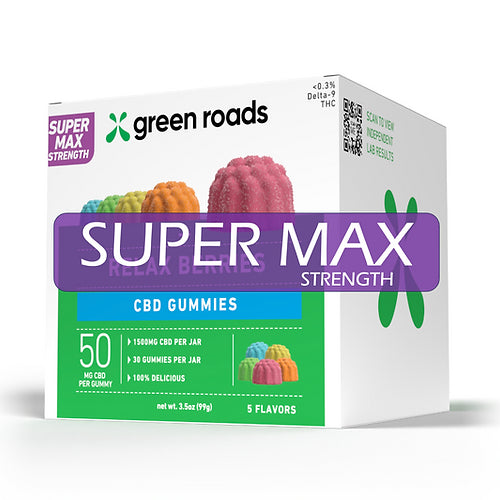 Super Max Strength CBD Relax Berries - (30ct) 1,500mg - Pharmacist-Formulated