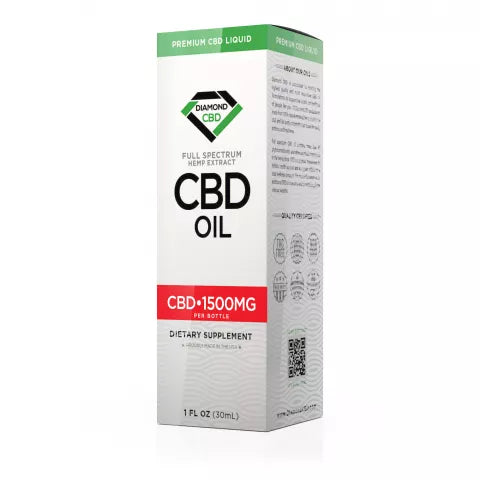 1500mg Full Spectrum CBD Oil - 100% Natural -Diamond